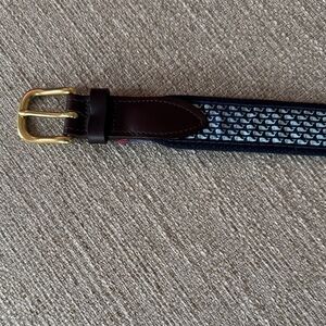 Vineyard Vines Navy and Brown Men's Belt